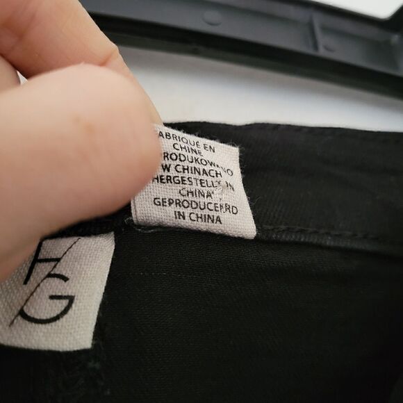 Happily Grey Black Denim/Jean Mini Skirt Front Slit NWT 7/27 - Picture 10 of 11